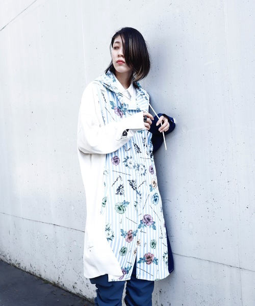 rovtski（ロフトスキー）の「SHARE ROOMSLONG HOOD SHIRT/シェアルームス オーバーサイズ ロングフードシャツ（シャツ/ブラウス・メンズ・ブルー系その他/ブルー系その他2・FREE）」の8枚目の写真