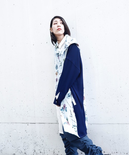 rovtski（ロフトスキー）の「SHARE ROOMSLONG HOOD SHIRT/シェアルームス オーバーサイズ ロングフードシャツ（シャツ/ブラウス・メンズ・ブルー系その他/ブルー系その他2・FREE）」の10枚目の写真