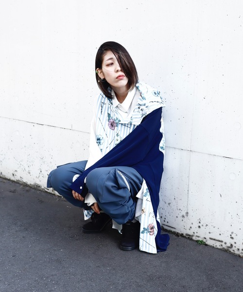 rovtski（ロフトスキー）の「SHARE ROOMSLONG HOOD SHIRT/シェアルームス オーバーサイズ ロングフードシャツ（シャツ/ブラウス・メンズ・ブルー系その他/ブルー系その他2・FREE）」の14枚目の写真