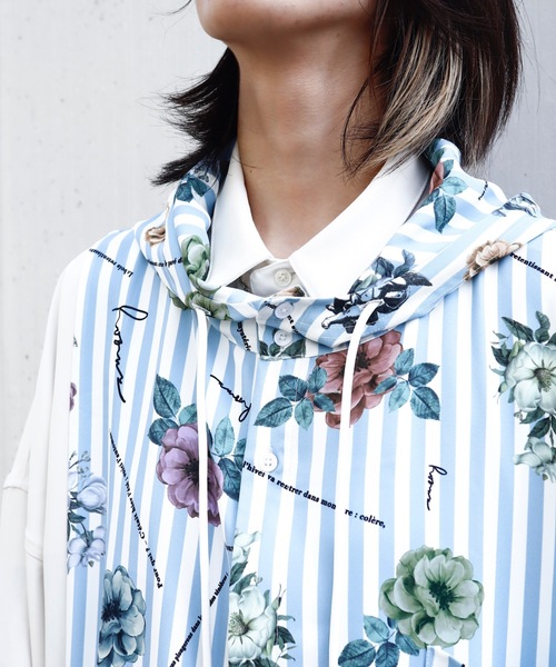 rovtski（ロフトスキー）の「SHARE ROOMSLONG HOOD SHIRT/シェアルームス オーバーサイズ ロングフードシャツ（シャツ/ブラウス・メンズ・ブルー系その他/ブルー系その他2・FREE）」の19枚目の写真