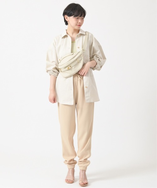 U by SPICK&SPAN(ユーバイスピックアンドスパン)の「綿麻スラブオーバーシャツ◆(シャツ/ブラウス・レディース・カーキ/アイボリー・FREE)」の8枚目の写真