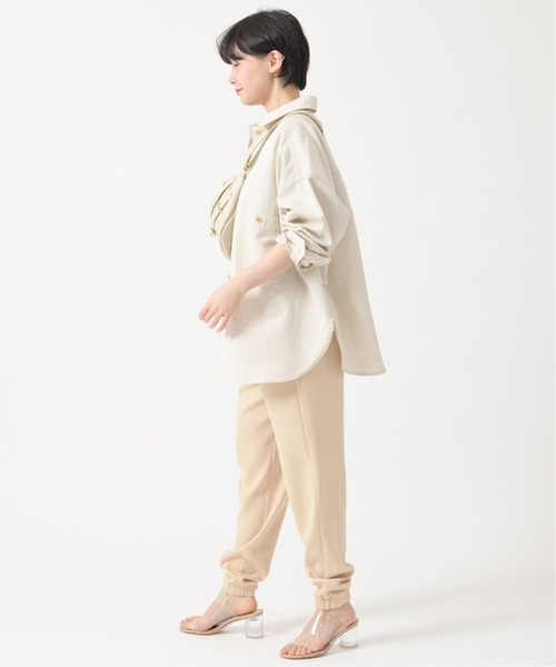 U by SPICK&SPAN(ユーバイスピックアンドスパン)の「綿麻スラブオーバーシャツ◆(シャツ/ブラウス・レディース・カーキ/アイボリー・FREE)」の10枚目の写真