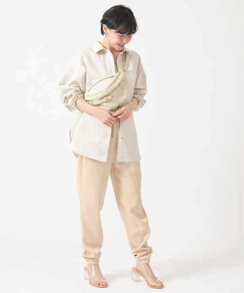 U by SPICK&SPAN(ユーバイスピックアンドスパン)の「綿麻スラブオーバーシャツ◆(シャツ/ブラウス・レディース・カーキ/アイボリー・FREE)」の13枚目の写真