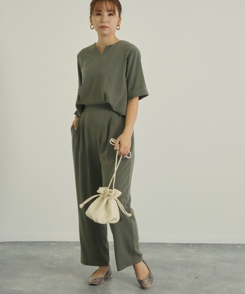 AULI（アウリィ）の「【低身長向けサイズ】バックスリットオールインワン（サロペット/オーバーオール・レディース・ブラック/カーキ/ライトベージュ・S/XS/XXS）」の17枚目の写真