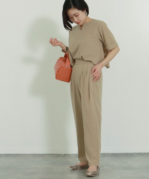 AULI（アウリィ）の「【低身長向けサイズ】バックスリットオールインワン（サロペット/オーバーオール・レディース・ブラック/カーキ/ライトベージュ・S/XS/XXS）」の12枚目の写真