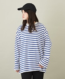 CUBE SUGAR（キューブシュガー）の「WEB限定ビックボーダーカットソー長袖Tシャツ（Tシャツ/カットソー）」