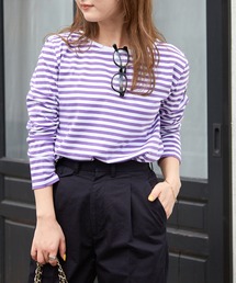 SLOBE IENA | 【LE MINOR/ルミノア】SLOBE別注ボーダーカットソー◆【洗濯機洗い可】(Tシャツ/カットソー)