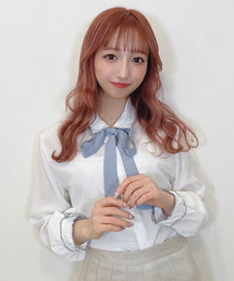 titty＆Co. PETIT | 【titty&Co.PETIT】配色リボンブラウス(シャツ/ブラウス)