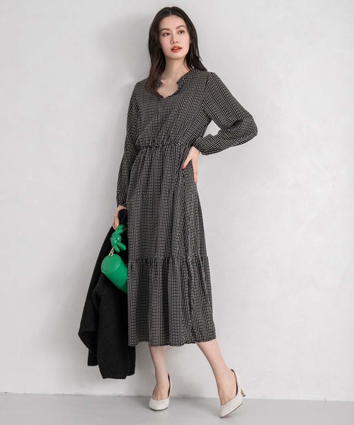 fifth（フィフス）の「ランダムドットティアードワンピース