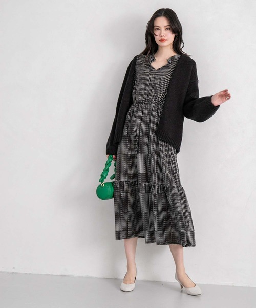 fifth（フィフス）の「ランダムドットティアードワンピース