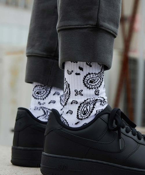 atmos pink（アトモスピンク）の「atmos PAISLEY SOCKS / アトモス ペイズリー ソックス（ソックス/靴下・メンズ・ホワイト/ブラック/ネイビー/グレー/ベージュ/ブルー・26-28cm）」の15枚目の写真