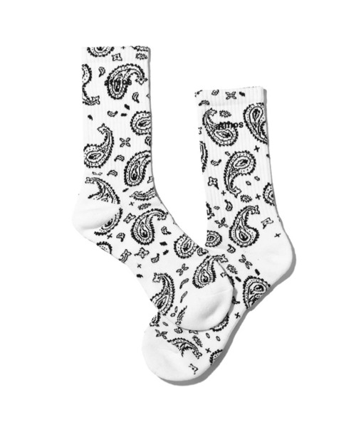 atmos pink（アトモスピンク）の「atmos PAISLEY SOCKS / アトモス ペイズリー ソックス（ソックス/靴下・メンズ・ホワイト/ブラック/ネイビー/グレー/ベージュ/ブルー・26-28cm）」の11枚目の写真