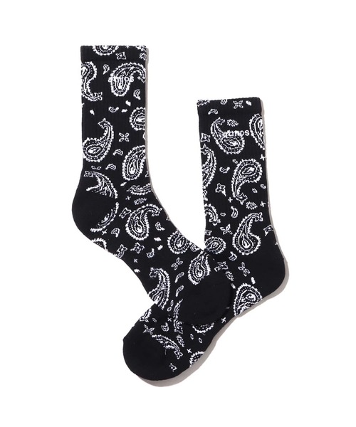 atmos pink（アトモスピンク）の「atmos PAISLEY SOCKS / アトモス ペイズリー ソックス（ソックス/靴下・メンズ・ホワイト/ブラック/ネイビー/グレー/ベージュ/ブルー・26-28cm）」の16枚目の写真