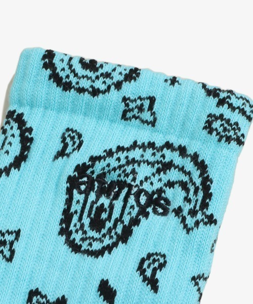 atmos pink（アトモスピンク）の「atmos PAISLEY SOCKS / アトモス ペイズリー ソックス（ソックス/靴下・メンズ・ホワイト/ブラック/ネイビー/グレー/ベージュ/ブルー・26-28cm）」の7枚目の写真
