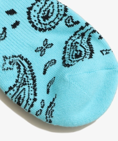 atmos pink（アトモスピンク）の「atmos PAISLEY SOCKS / アトモス ペイズリー ソックス（ソックス/靴下・メンズ・ホワイト/ブラック/ネイビー/グレー/ベージュ/ブルー・26-28cm）」の9枚目の写真
