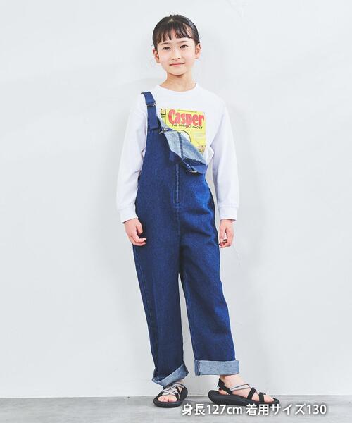 coen（コーエン）の「【coen キッズ/ジュニア】テープストラップオーバーオール（サロペット/オーバーオール・キッズ・ナチュラル/コバルトブルー・110/130/150）」の8枚目の写真
