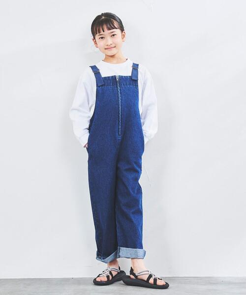 coen（コーエン）の「【coen キッズ/ジュニア】テープストラップオーバーオール（サロペット/オーバーオール・キッズ・ナチュラル/コバルトブルー・110/130/150）」の9枚目の写真