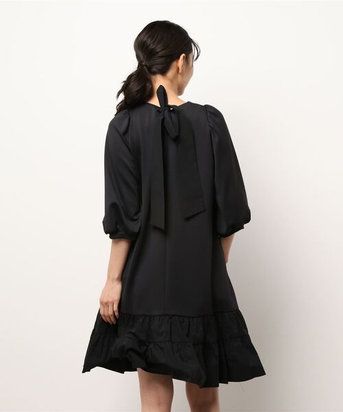 Rose Tiara 46 ブラックフリルチュニック Rose Tiara - 46.50大きい