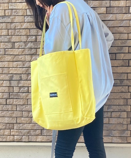 Loco Ocean（ロコオーシャン）の「カラフル キャンバス ビッグトートバッグ（トートバッグ・レディース・ピンク/イエロー/オレンジ/グリーン・ONE SIZE）」の5枚目の写真