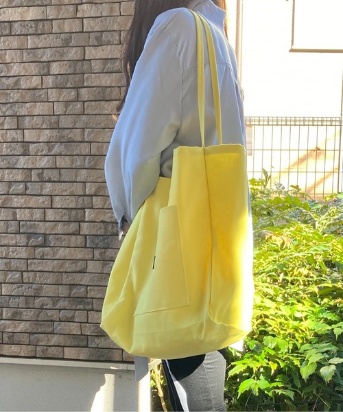 Loco Ocean（ロコオーシャン）の「カラフル キャンバス ビッグトートバッグ（トートバッグ・レディース・ピンク/イエロー/オレンジ/グリーン・ONE SIZE）」の7枚目の写真