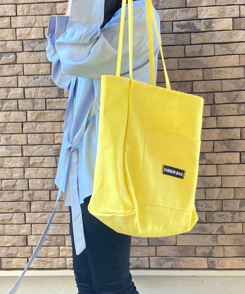 Loco Ocean（ロコオーシャン）の「カラフル キャンバス ビッグトートバッグ（トートバッグ・レディース・ピンク/イエロー/オレンジ/グリーン・ONE SIZE）」の12枚目の写真