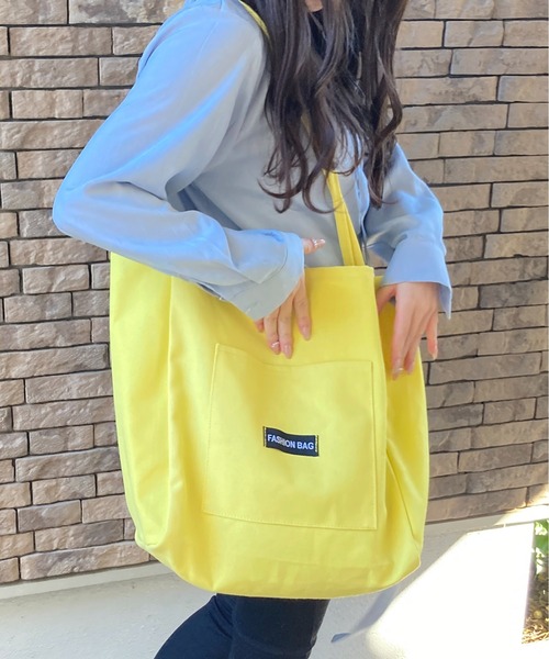 Loco Ocean（ロコオーシャン）の「カラフル キャンバス ビッグトートバッグ（トートバッグ・レディース・ピンク/イエロー/オレンジ/グリーン・ONE SIZE）」の14枚目の写真