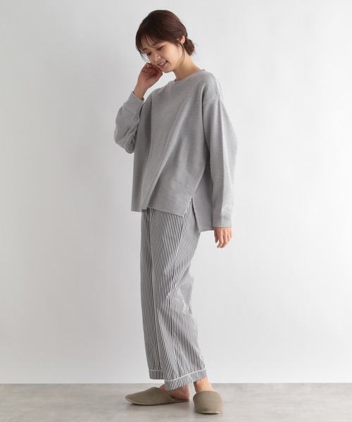 GLOBAL WORK(グローバルワーク)の「リラックススラブプルオーバー/269313(Tシャツ/カットソー・レディース・ライトブルー/グレー/オフホワイト・FREE)」の10枚目の写真