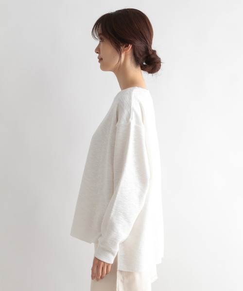 GLOBAL WORK(グローバルワーク)の「リラックススラブプルオーバー/269313(Tシャツ/カットソー・レディース・ライトブルー/グレー/オフホワイト・FREE)」の16枚目の写真