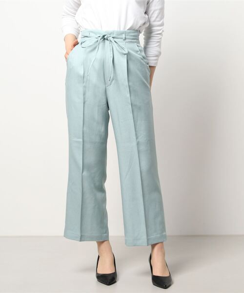 Te chichi TERRASSE(テチチテラス)の「ウエストリボンストレートパンツ(セットアップ可)(その他パンツ・レディース・ミント/ベージュ/ネイビー・フリ-)」の9枚目の写真
