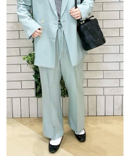Te chichi TERRASSE(テチチテラス)の「ウエストリボンストレートパンツ(セットアップ可)(その他パンツ・レディース・ミント/ベージュ/ネイビー・フリ-)」の8枚目の写真
