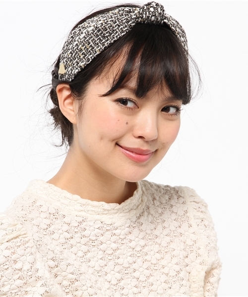 Lara&Heart（ララアンドハート）の「ツイードカチューシャ（カチューシャ・レディース・ホワイト/ブラック/ブラック×ホワイト・FREE）」の3枚目の写真