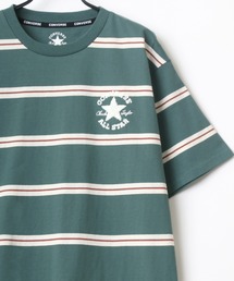 CONVERSE（コンバース）の「CONVERSE/コンバース ボーダー ロゴ オールスター ワンポイント刺繍 Tシャツ（Tシャツ/カットソー・メンズ）」
