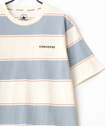 CONVERSE/コンバース ボーダー ロゴ オールスター ワンポイント刺繍 Tシャツ
