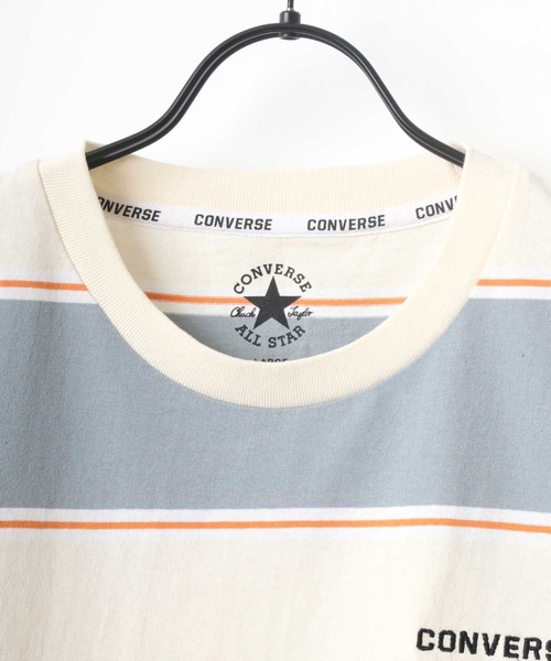 CONVERSE(コンバース)の「CONVERSE/コンバース ボーダー ロゴ オールスター ワンポイント刺繍 Tシャツ(Tシャツ/カットソー・メンズ・ホワイト系その他/グリーン系その他/ホワイト系その他2/ホワイト系その他3/ホワイト系その他4/ホワイト系その他5・LL/M/L)」の11枚目の写真