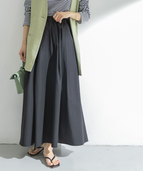 URBAN RESEARCH（アーバンリサーチ）の「コットンナイロンボリュームスカート（スカート・レディース・グリーン系その他/ブラック/カーキ・FREE）」の7枚目の写真