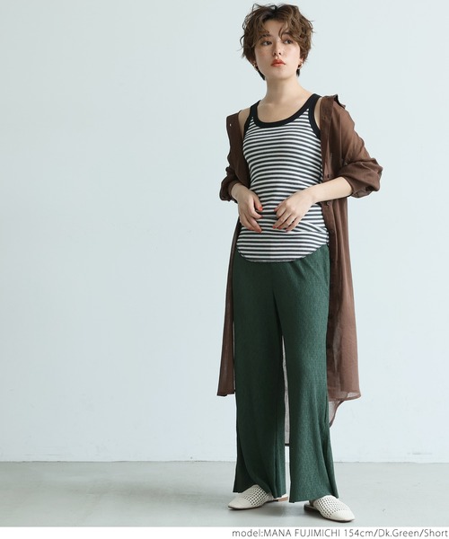 coca（coca）（コカ）の「さらさら楊流プリーツパンツ（その他パンツ・レディース・ブラック/ダークグリーン/ブラウン/カーキ/マスタード/グレー/アイボリー・SHORT/LONG）」の13枚目の写真