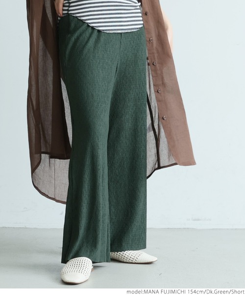 coca（coca）（コカ）の「さらさら楊流プリーツパンツ（その他パンツ・レディース・ブラック/ダークグリーン/ブラウン/カーキ/マスタード/グレー/アイボリー・SHORT/LONG）」の14枚目の写真