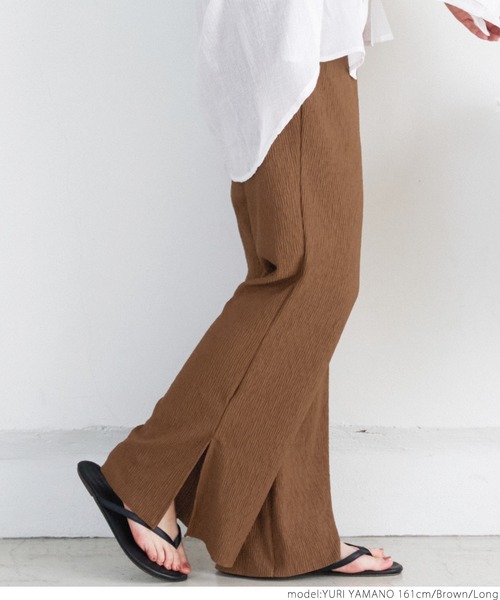 coca（coca）（コカ）の「さらさら楊流プリーツパンツ（その他パンツ・レディース・ブラック/ダークグリーン/ブラウン/カーキ/マスタード/グレー/アイボリー・SHORT/LONG）」の21枚目の写真
