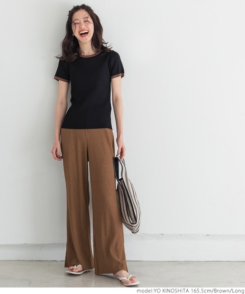 coca（coca）（コカ）の「さらさら楊流プリーツパンツ（その他パンツ・レディース・ブラック/ダークグリーン/ブラウン/カーキ/マスタード/グレー/アイボリー・SHORT/LONG）」の22枚目の写真