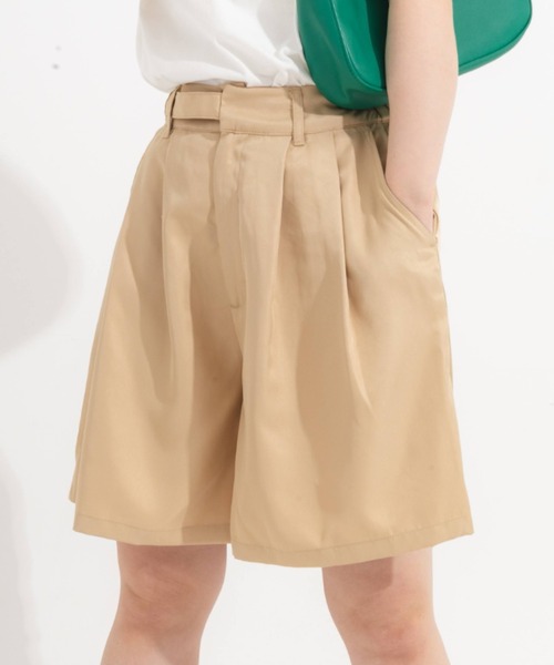 nemne store(ネンネストア)の「デザインベルトハーフパンツ(その他パンツ・レディース・ブラック/ベージュ/グリーン・フリー)」の2枚目の写真