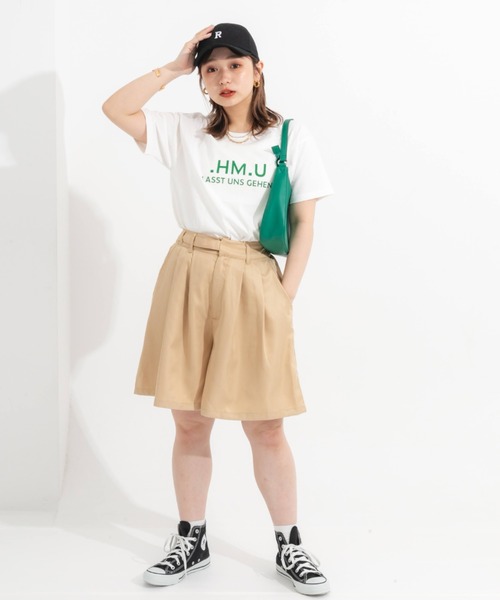 nemne store(ネンネストア)の「デザインベルトハーフパンツ(その他パンツ・レディース・ブラック/ベージュ/グリーン・フリー)」の10枚目の写真