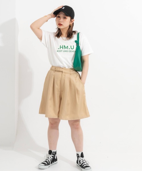 nemne store(ネンネストア)の「デザインベルトハーフパンツ(その他パンツ・レディース・ブラック/ベージュ/グリーン・フリー)」の11枚目の写真