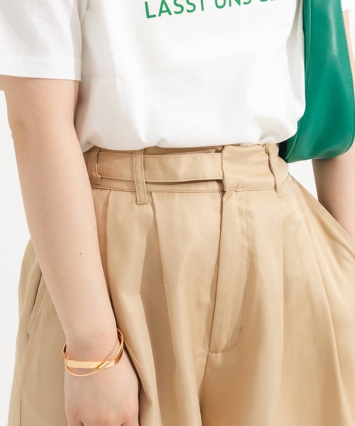 nemne store(ネンネストア)の「デザインベルトハーフパンツ(その他パンツ・レディース・ブラック/ベージュ/グリーン・フリー)」の7枚目の写真