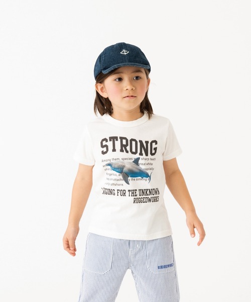 RUGGEDWORKS(ラゲッドワークス)の「《made in Japan》 転写プリント半袖TEE(Tシャツ/カットソー・キッズ・ブラウン/カーキ/グレー/ブルー/グリーン・100/130/120/140/110/90)」の2枚目の写真