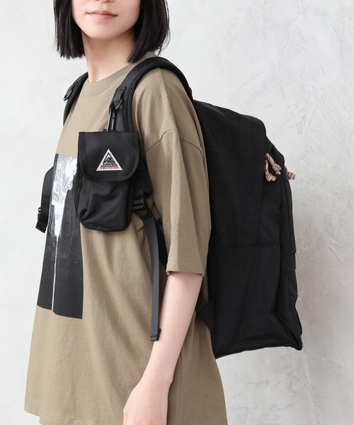 KRIFF MAYER（クリフメイヤー）の「【KRIFF MAYER/クリフメイヤー】ワッペンロゴ バックパック(ミニポーチ付き)（バックパック/リュック・メンズ・ブラック/ベージュ/グレー・FREE）」の17枚目の写真