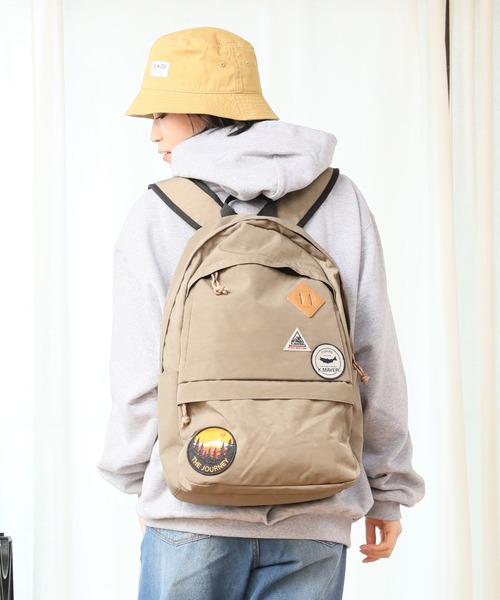 KRIFF MAYER（クリフメイヤー）の「【KRIFF MAYER/クリフメイヤー】ワッペンロゴ バックパック(ミニポーチ付き)（バックパック/リュック・メンズ・ブラック/ベージュ/グレー・FREE）」の14枚目の写真