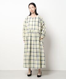 Samansa Mos2 | 前後着チェック柄ワンピース(ワンピース)