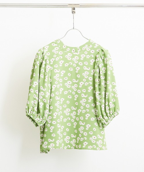 PAPAVER（パパヴェル）の「【PAPAVER】デイジープリントバンドカラーブラウス（シャツ/ブラウス・レディース・グリーン/ホワイト/ブラック・MEDIUM）」の11枚目の写真