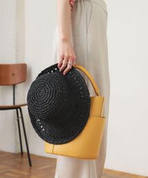 編みバケットハット