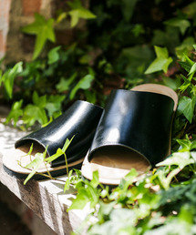 CORSO ROMA, 9　ワイドレザーXスウェードサンダル